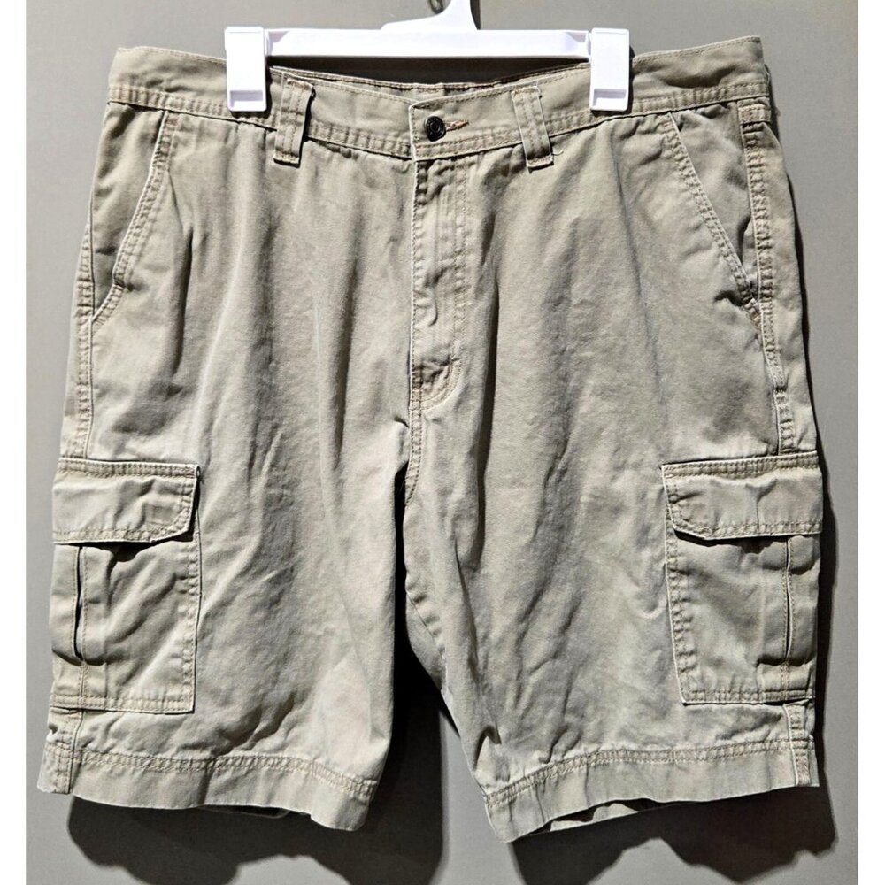 Full Blue Classic Tan Relaxed Fit Cargo Shorts 9" Inseam 22" Outseam -- Size 38